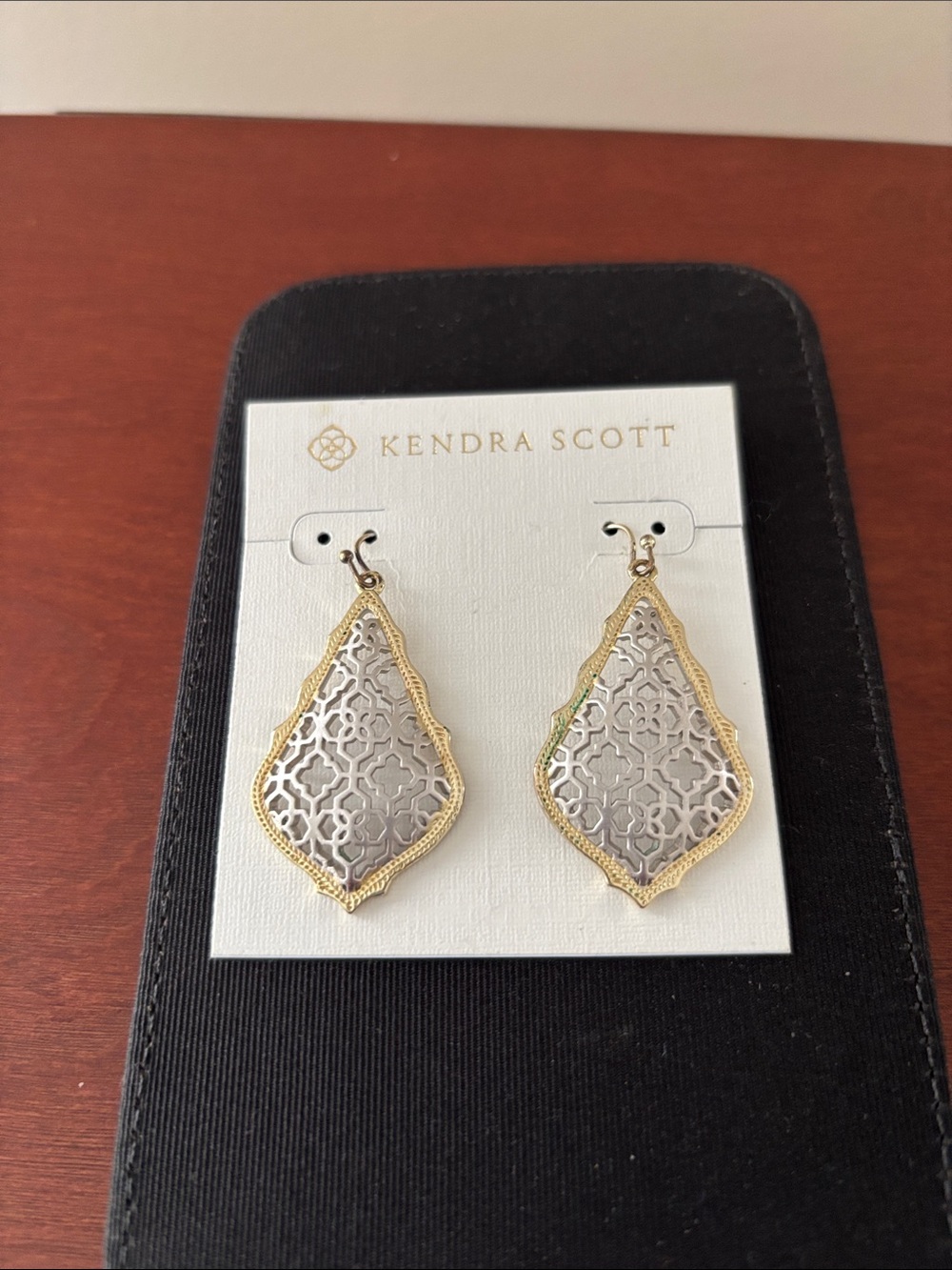 Kendra Scott Two-Tone Filigree Teardrop Earrings - Gold & Silver